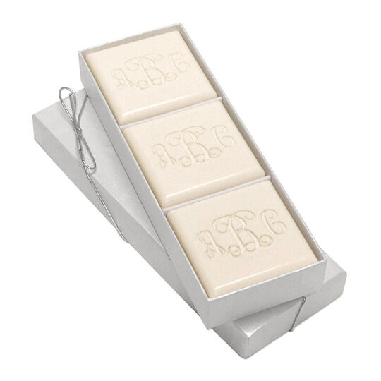 Monogrammed Aqua Mineral Luxury Soap Sets